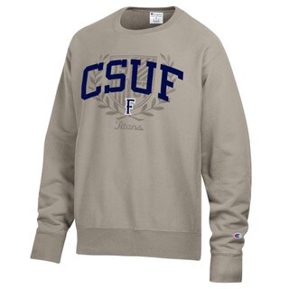 CSUF Reverse Weave Crew - Beige